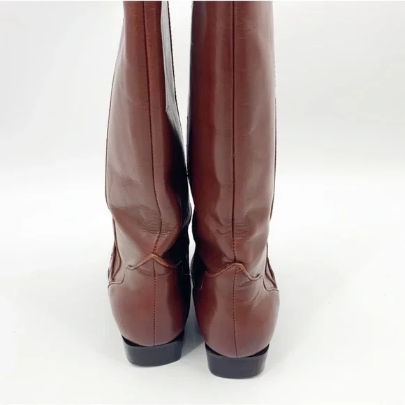 Vintage Basket Weaved Leather Riding Boots - Picture 5 of 5